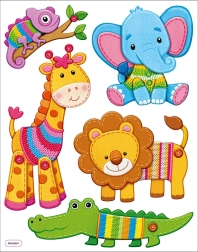 Autocollants muraux décoratifs Animaux pour chambre d’enfant