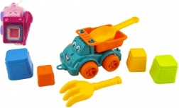 Ensemble coloré pour sable avec camion et accessoires pour enfants
