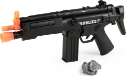 Fusil-mitrailleur en plastique de police avec son