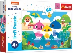 Puzzle Baby Shark – famille de requins en vacances, 60 pièces (33 × 22 cm)