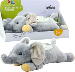 Éléphant en peluche avec projecteur et son