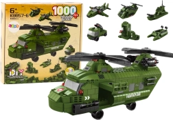 Hélicoptère militaire vert – kit de construction 1000 pièces
