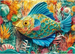 Cherry Pazzi puzzle Poisson en papier 1000 pièces