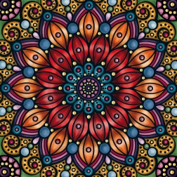 Puzzle carrés Q Gold – motif IV, 72 pièces