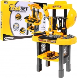 Ensemble d’outils avec établi pour petit mécanicien