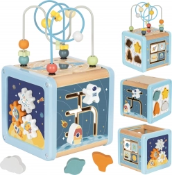 cube d’activités en bois espace