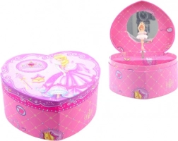 Boîte à bijoux musicale en forme de cœur – princesse