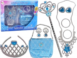 Ensemble Petite Princesse Couronne Bleue et Accessoires