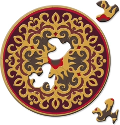 Curiosi puzzle rond Picoli rose 33 pièces