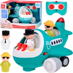 avion interactif pour enfants avec télécommande et figurines de pilote et de passager