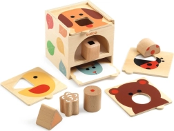 Puzzle d’encastrement en bois BoNBasic avec animaux