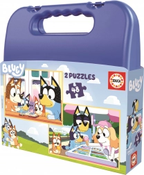 Puzzle en valisette Bluey 2-en-1 48 pièces