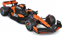 bburago 1:24 mclaren mcl38 2024 oscar piastri dans une vitrine de protection