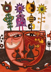 Puzzle Chats surréalistes 1000 pièces MAGNOLIA