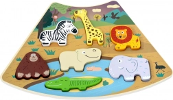 Puzzle en bois Safari – encastrement connectable
