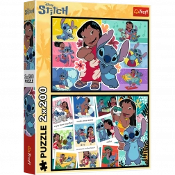 Puzzle 2x200 Vie Joyeuse de Stitch - Disney Lilo et Stitch