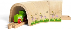 bigjigs rail tunnel en bois courbe pour circuits de trains