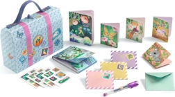 Mallette de correspondance pour enfants Djeco – set bleu avec autocollants et fournitures d’écriture