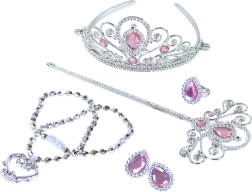 Ensemble pour princesses avec couronne et baguette