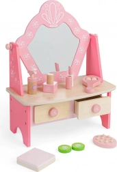 Coiffeuse en bois pour enfants rose
