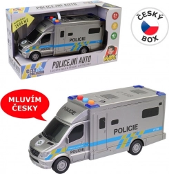 Voiture de police 19,5 cm avec lumière et son, à piles