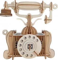 Puzzle 3D en bois téléphone ancien