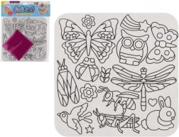 Ensemble créatif avec images animales scintillantes en feuille