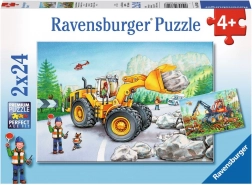 RAVENSBURGER Puzzle Engins lourds en action 2x24 pièces