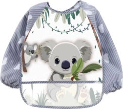Bavoir enfant imperméable à manches longues KRUZZEL avec poche – koala
