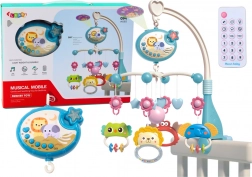 Mobile pour bébé Projecteur Lumières 400 berceuses Bleu