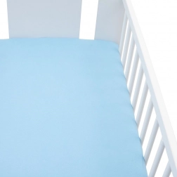 Drap-housse jersey pour lit bébé 120 × 60 bleu NEW BABY
