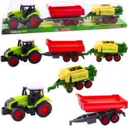 Tracteur pour enfants avec remorque et presse à foin – set de ferme