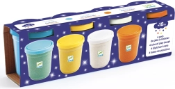 Djeco pâte à modeler métallique colorée avec reflets