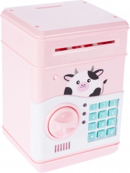 Tirelire coffre-fort avec petite vache