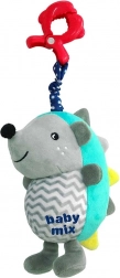Hérisson en peluche avec son et clip BABY MIX, bleu‑gris