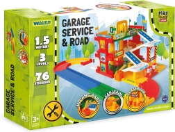 Service de garage WADER, piste à trois étages 1,5 m avec 2 voitures