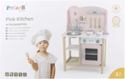 Cuisine en bois pour enfants avec accessoires, rose – VIGA PolarB