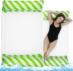 Hamac aquatique gonflable Blanc-Vert 120x70 cm