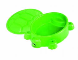 Bac à sable tortue avec couvercle vert clair