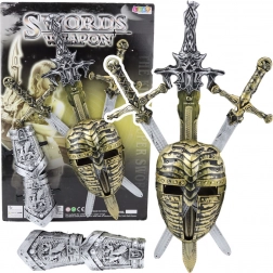 Set de chevalier avec masque et épées