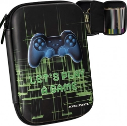 Trousse scolaire pliable avec motif 3D de manette de jeu