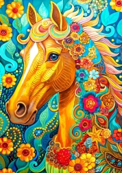 Puzzle Crinière Fleurie 1000 pièces