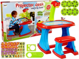 Table éducative pour enfants avec projecteur, aimants et petite chaise
