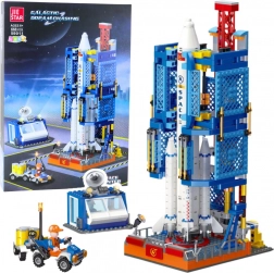Jeu de construction station spatiale avec fusée, 668 pièces