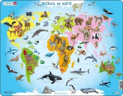Larsen puzzle éducatif Animaux du monde 28 pièces