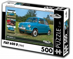 Puzzle Retro voitures Fiat 600 D (1964) 500 pièces