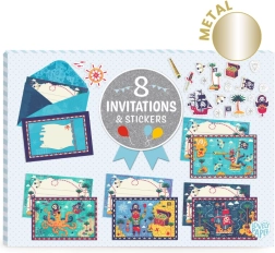 DJECO coffret cadeau d’invitations Pirates