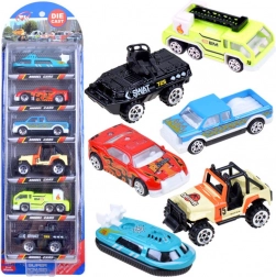 Voitures métalliques – set de véhicules militaires, 6 pcs – Mix