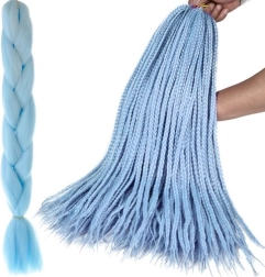 Cheveux synthétiques à tresser en tresses - 1 pièce – Bleu