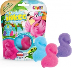 Inkee bombes de bain effervescentes Flamant rose 3×55 g